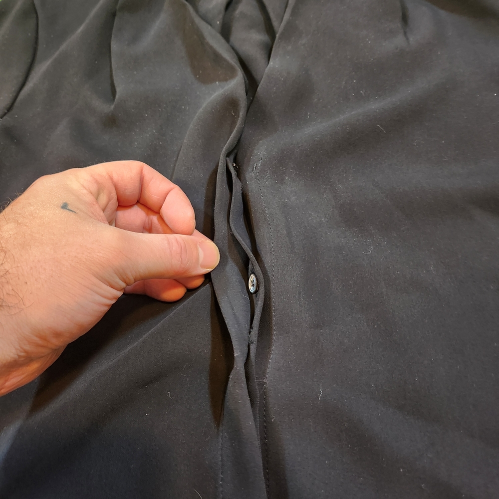 Babaton Black Long Sleeve Draped Blouse Great Condition - Picture 6 of 6